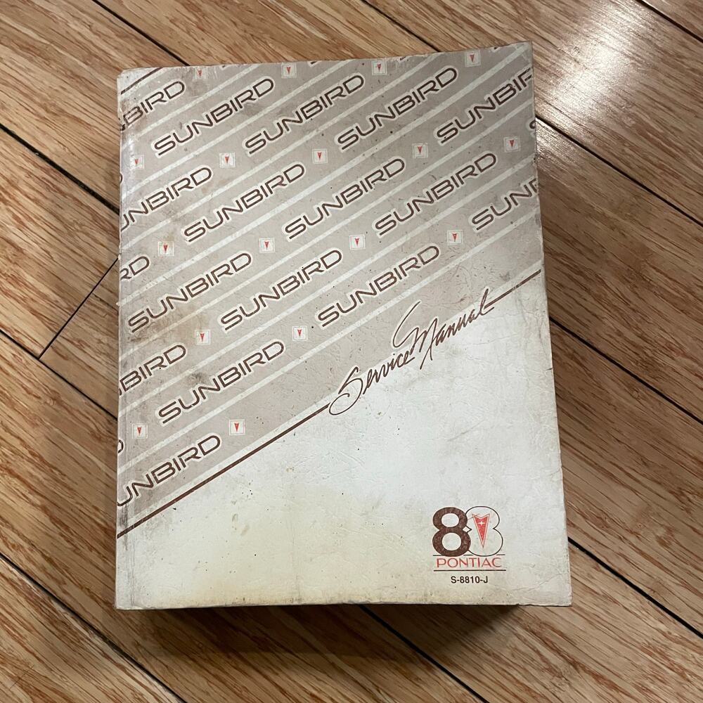 Original Factory 1988 Pontiac Sunbird Service Manual vehicle